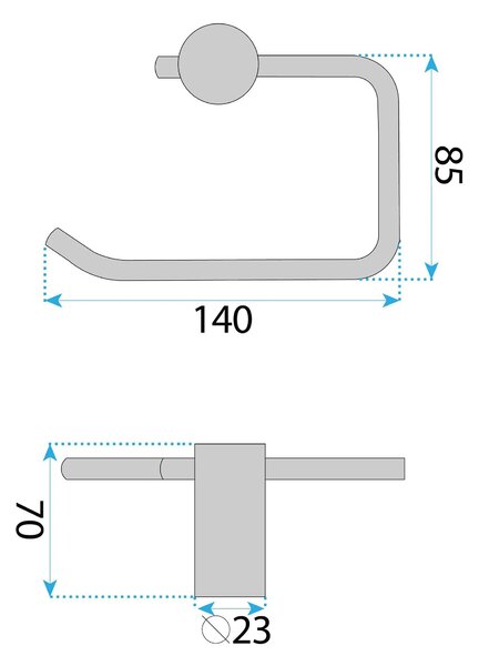PORTA CARTA IGIENICA A62309G OTTO Gold