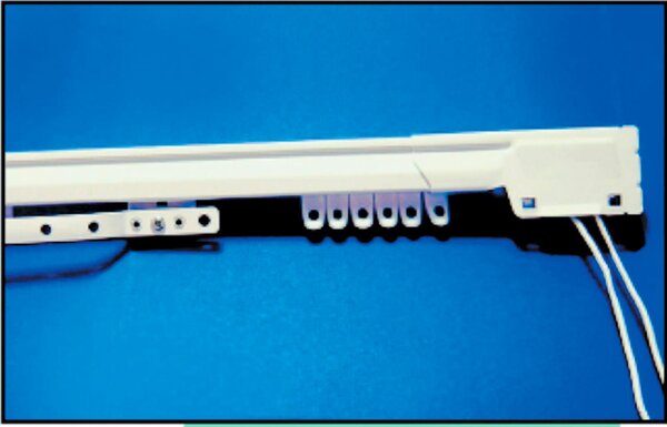 Emmebi Scorritenda in acciaio con chiusura centrale Lunghezza 213/400 cm colore Bianco - E21400 - Easy 2