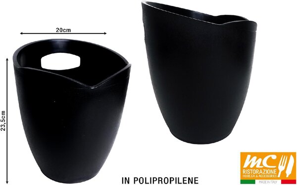 Mc Ristorazione Secchiello Ghiaccio Glacette Nero - C6319