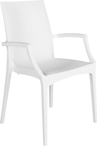 IGAP Sedia per Esterni in Polipropilene Dimensioni 57x53x89 cm colore Bianco - Bistrot