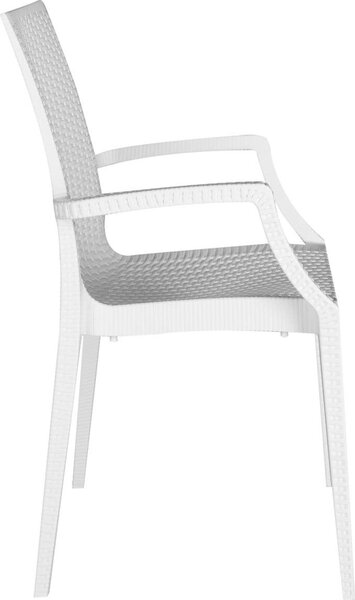 IGAP Sedia per Esterni in Polipropilene Dimensioni 57x53x89 cm colore Bianco - Bistrot
