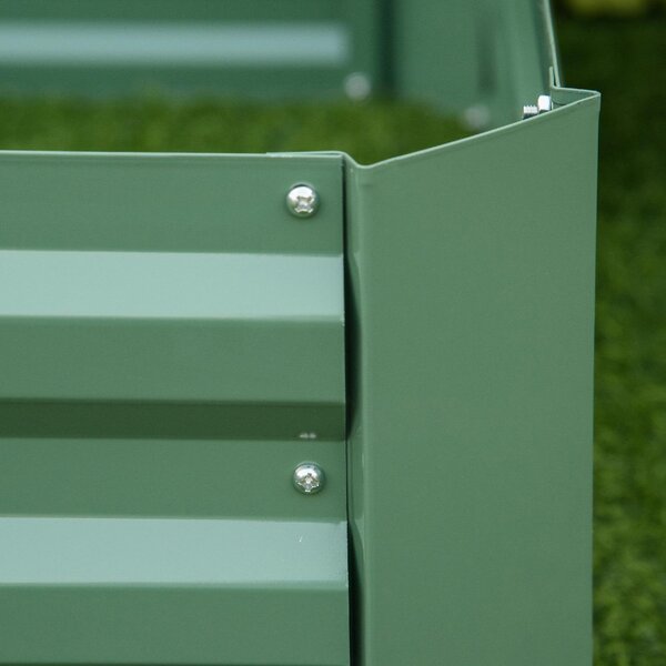 Brugel Set di 2 Letti per Orto Rialzati in Acciaio Zincato per Piante e Ortaggi 100x100x30cm - 517GN845