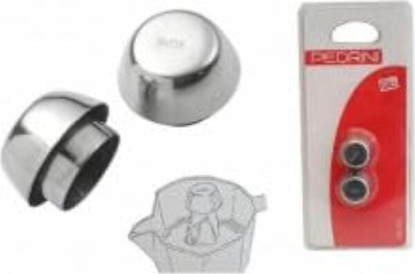 Pedrini Set 2 paraspruzzi per caffettiere Acciaio inox - 130