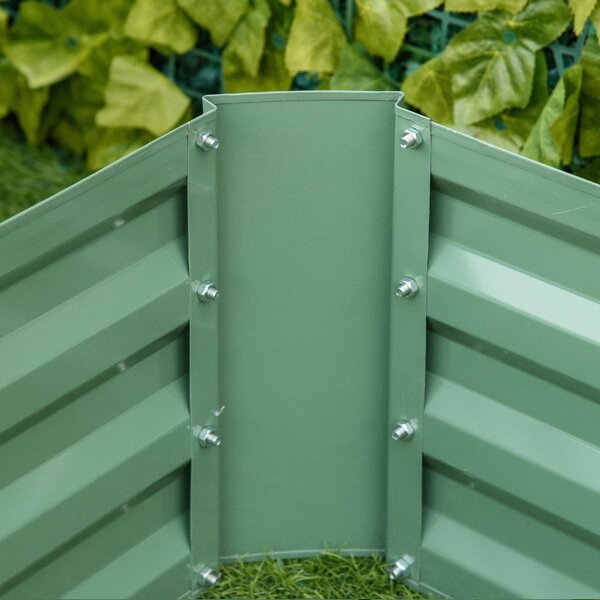 Brugel Set di 2 Letti per Orto Rialzati in Acciaio Zincato per Piante e Ortaggi 100x100x30cm - 517GN845