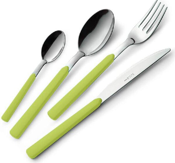Eme Set Posate Fast 24 pezzi in Acciaio Inox colore Verde - BARF24FA69