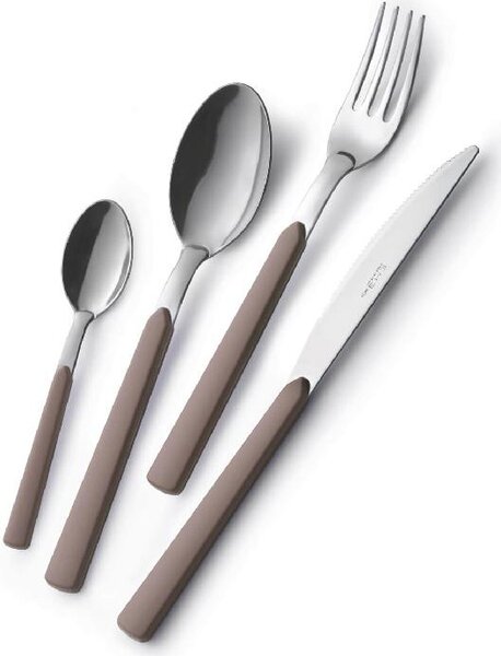 Eme Set Posate Fast 24 pezzi in Acciaio Inox colore Nocciola - BARF24FA408