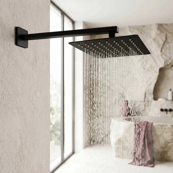 Soffione doccia quadrato REA JS-P015B 25cm Black
