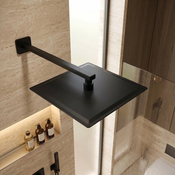 Soffione doccia quadrato REA JS-P015B 25cm Black