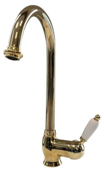 Rubinetto da cucina classico PB monocomando con bocca girevole da 185 mm, dorato 1208953116