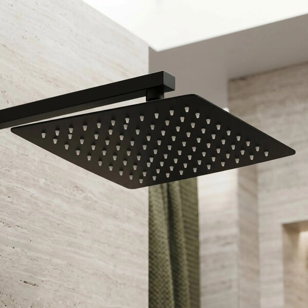 Soffione doccia quadrato REA JS-P015B 25cm Black