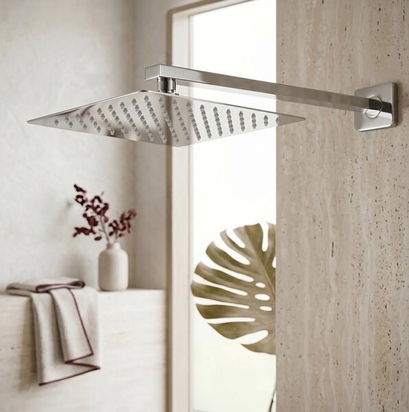 Soffione doccia quadrato REA JS-P015 25cm Chrome