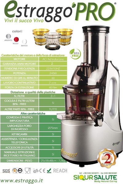 Domestik Line Spremiagrumi Elettrico 25W lt 0,7 - BEP882069