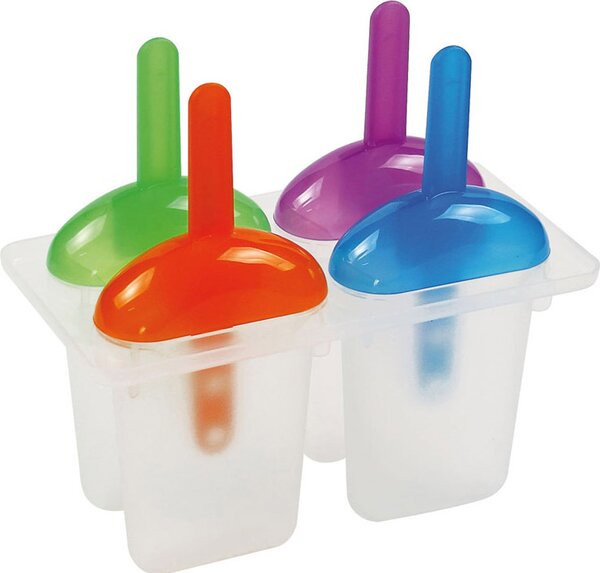 Cosmoplast Stampi Ghiaccioli con manico 4 posti colori Assortiti - 243