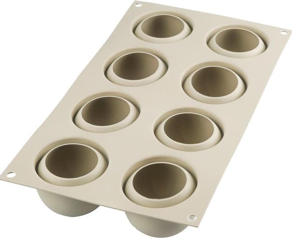 Silikomart Stampo in Silicone per Dolci Dolce Tartufo 8 Forme 6,2 x 5,2 H cm - 3Design