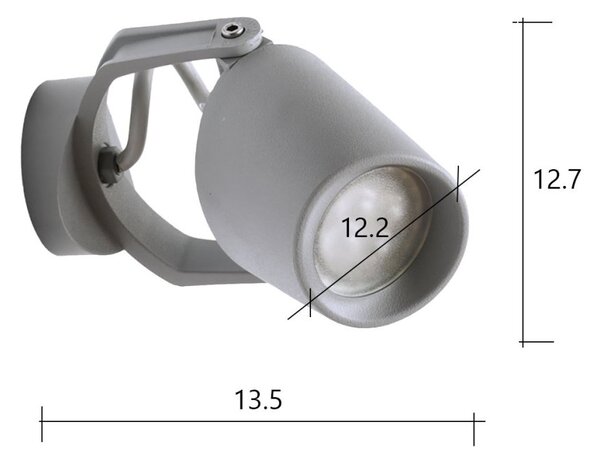 Faretto esterno resina top light roma fa12 gr gu10 led orientabile - Top Light