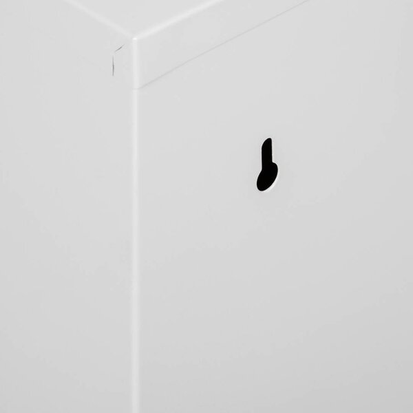 Pattumiera Bianco Capacità 72 (18 per Secchio) Fissaggio a Muro Opzionale 60x25x93h cm, 4 Cestini - Anukhatun