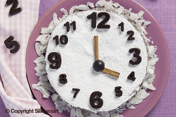 Silikomart Stampo in Silicone per Dolci Numeri Cioccolato 33 x 18 cm colore Marrone - Choco 123