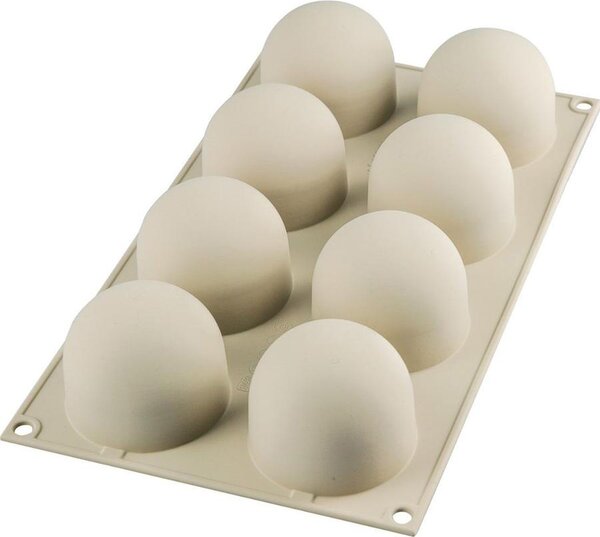 Silikomart Stampo in Silicone per Dolci Dolce Tartufo 8 Forme 6,2 x 5,2 H cm - 3Design