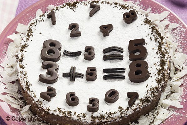 Silikomart Stampo in Silicone per Dolci Numeri Cioccolato 33 x 18 cm colore Marrone - Choco 123
