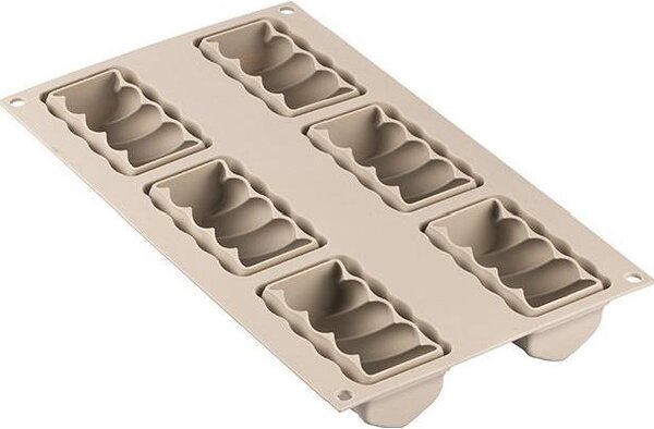 Silikomart Stampo in Silicone per Dolci Swing 6 Posti 8 x 4,5 x 3,5 cm - 3Design
