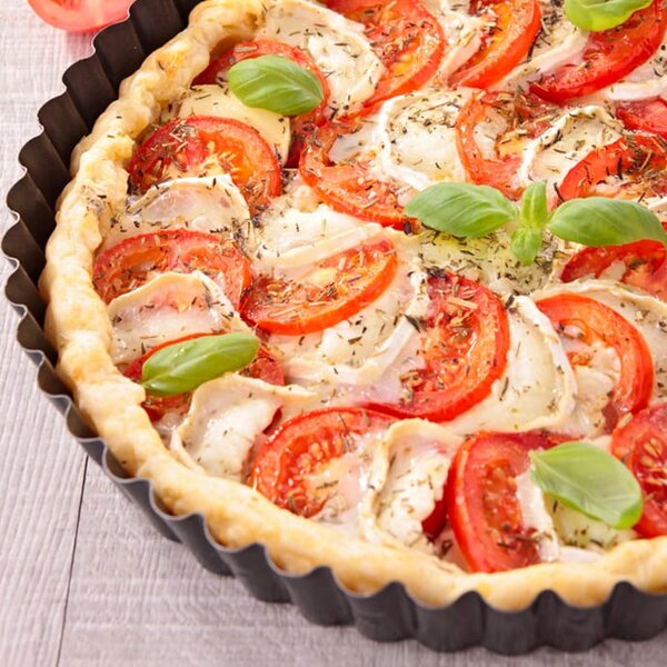 Tescoma Stampo per Dolci Crostata Antiaderente Scanalata 28 cm colore Grigio - Delicia