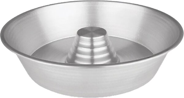 Pentalux Stampo per Dolci Ciambella in Alluminio a Cono Chiuso 26 cm colore Argento - Bakery Line
