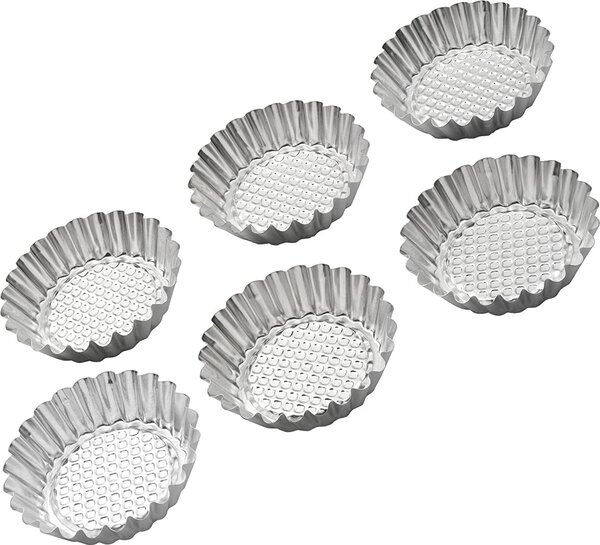 Pedrini Stampo per Dolci in Acciaio Inox Set 6 Pezzi 9,5 cm