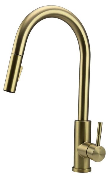 Rubinetto da cucina Pure.Sink Elite Steel Stream-S in oro spazzolato PVD con bocca estraibile PS8045-60