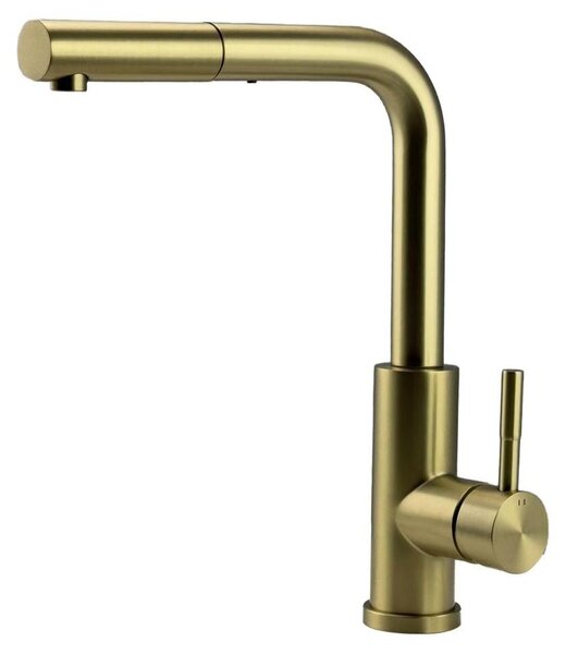 Rubinetto da cucina Pure.Sink Elite Steel Spark-S in oro spazzolato PVD con bocca estraibile PS8041-60