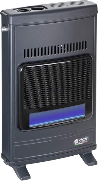 Sicar Stufa a Gas Metano Infrarossi da Parete / Pavimento Potenza 4.1 kW Volume Riscaldabile 100 m3 colore Grigio - ECO 45
