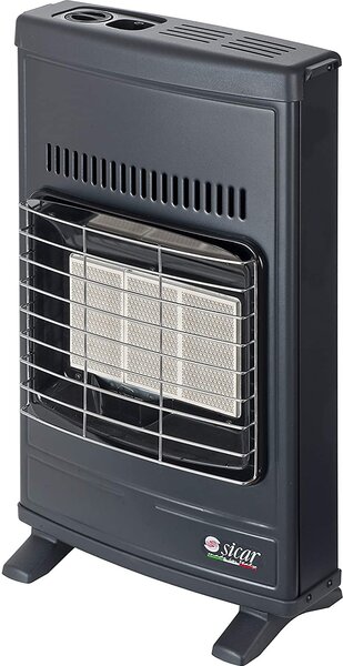 Sicar Stufa a Gas Metano Infrarossi da Parete / Pavimento Potenza 4.2 kW colore Grigio - ECO 40