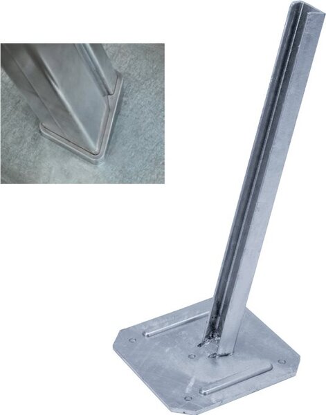 Airone Supporto Gazebo Giardino a Pavimento per Palo a 75 Completo di Distanziale 25x25x60 cm