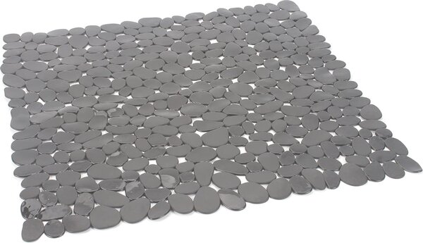 GEDY Tappetino Doccia Antiscivolo con Ventose Tappeto in PVC 540 x 540 x 7 mm colore Grigio - TADO4010830 River