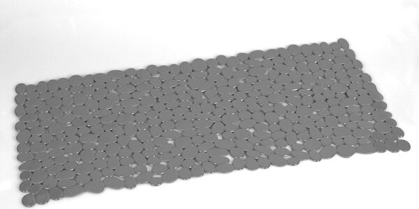 GEDY Tappetino Vasca da Bagno Antiscivolo con Ventose Tappeto rettangolare in PVC 700 x 350 x 7 mm colore Grigio - TAVA4010830 River