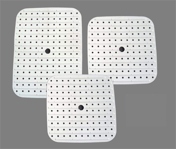 Bama Tappeto Lavello Soft Set 3 Pezzi 30x30 / 30x40 cm colore Bianco - BM10322