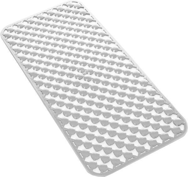 GEDY Tappeto bagno Tappeto doccia vasca antiscivolo 36 x 71 cm in PVC colore Bianco - 973671/02 Serie G-Geo