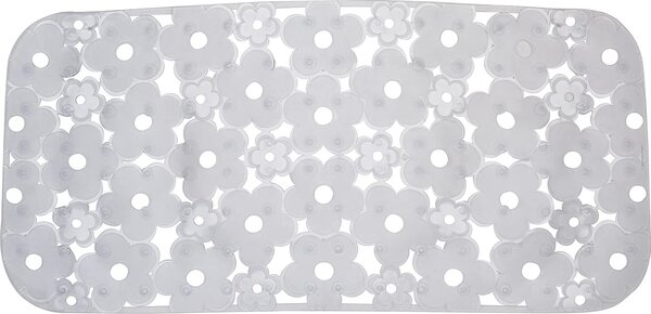 GEDY Tappeto bagno Tappeto doccia vasca antiscivolo 72 x 34.5 cm PVC colore Bianco - 97 3572/P2 Serie G-Margherita