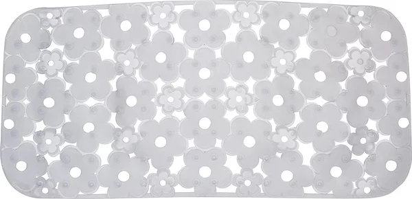 GEDY Tappeto bagno Tappeto doccia vasca antiscivolo 72 x 34.5 cm PVC colore Bianco - 97 3572/P2 Serie G-Margherita
