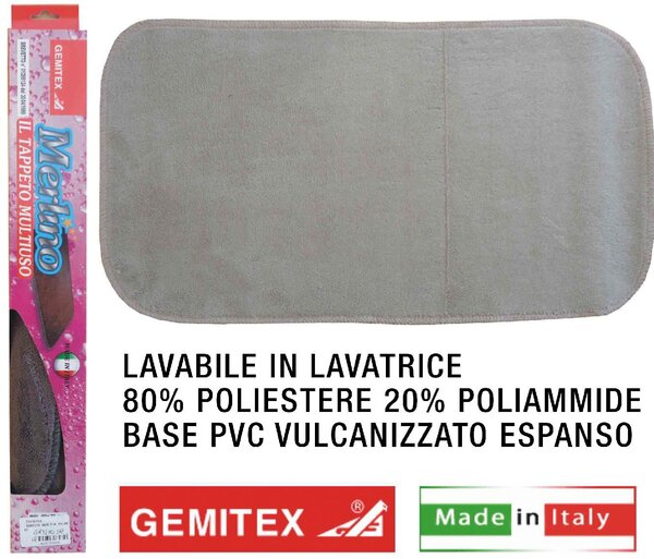 Gemitex Tappeto Merlino cm 40x70 Tortora - P40705
