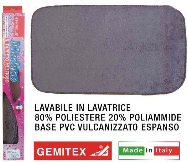 Gemitex Tappeto Merlino cm 40x70 Antracite - P40703