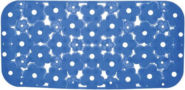 GEDY Tappeto bagno Tappeto doccia vasca antiscivolo 72 x 34.5 cm PVC colore Blu - 97 3572/P1 Serie G-Margherita