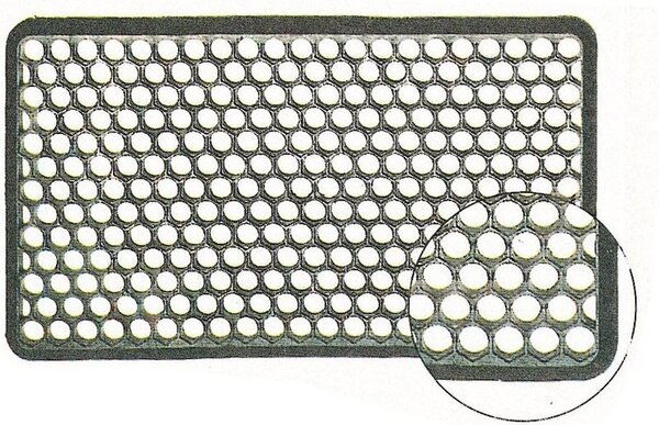 ISMAR Tappeto zerbino da esterni in plastica 71x42 cm colore Nero - Nido d'Ape - A/137