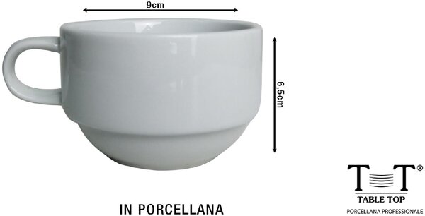 Table Top Tazza Colazione Imiplabile 0.27 Lt Bianco - B856