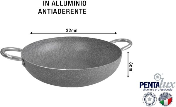 Pentalux Tegame Alto in Alluminio 2 Manici cm 32 - Stone Line