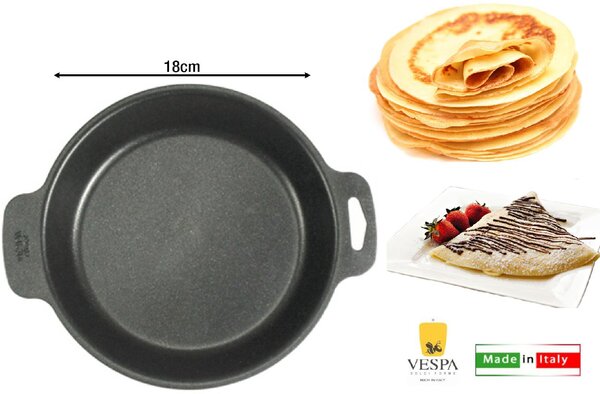 Vespa Tegame Tegamino Antiaderente per Uova e Crepes cm 22