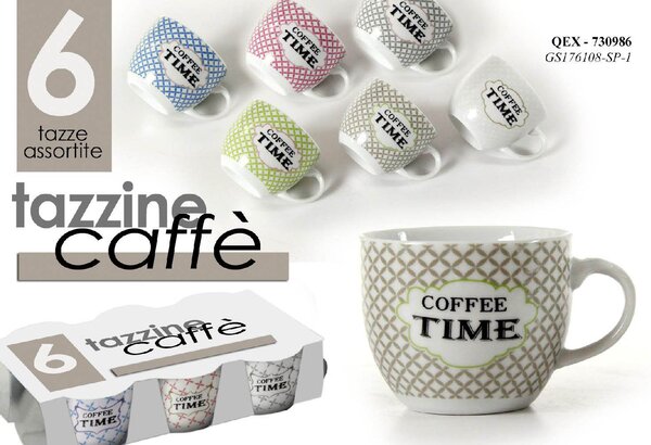Gicos Tazzine Caffe' confezione 6 pezzi senza Piattino - 730986