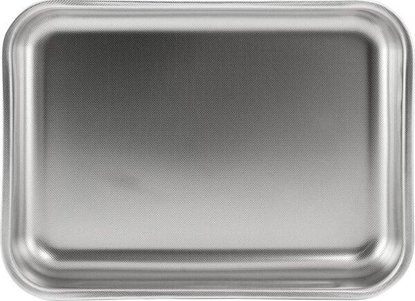 Steelpan Teglia Forno Antiaderente Rettangolare in Acciaio Inox Antigraffio 25 x 19 cm colore Inox