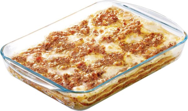 Pyrex Teglia Forno Lasagnera Rettangolare in Vetro Borosilicato 35 x 23 cm colore Trasparente