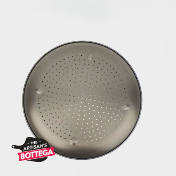Vespa Teglia Forno per Pizza Forata Antiaderente Rotonda in Alluminio 34,5 cm