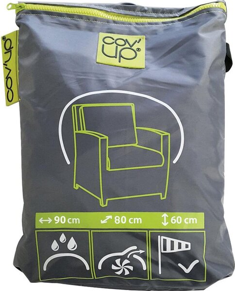 Moia Telo Copertura per Poltrona da Giardino in Poliestere Impermeabile 90x60x80 cm - CVP04